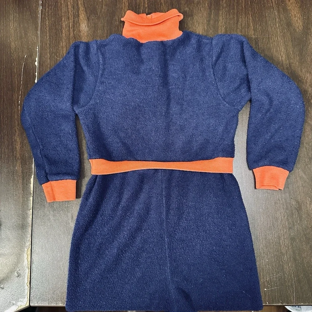 Vintage Carter's Fleece One Piece Romper 4T House Tree USA Made Toddler 80s‎ VGC